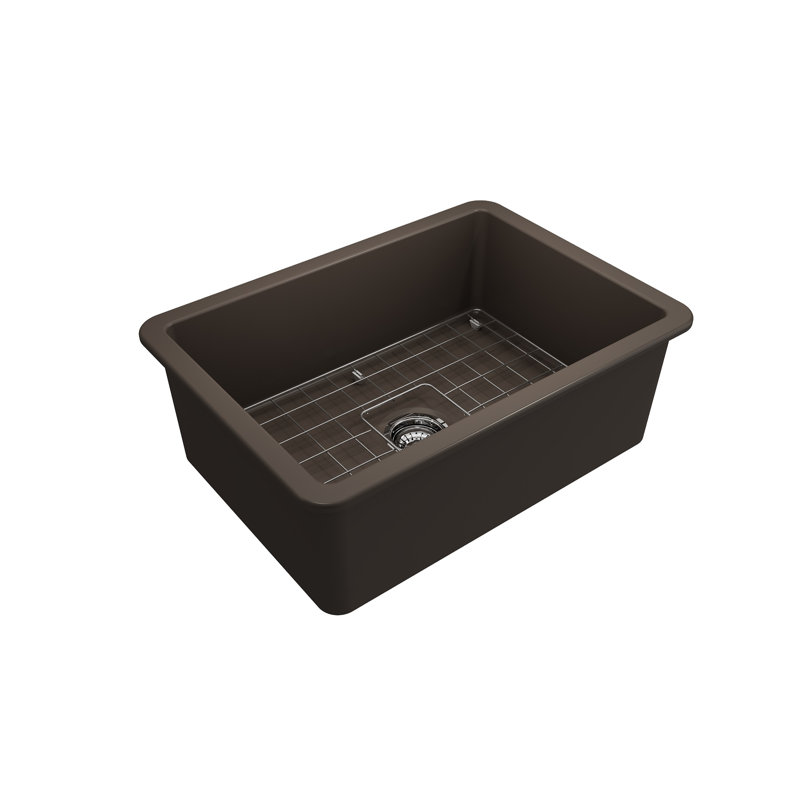 26.75'' L Kitchen Sink, Matte Brown