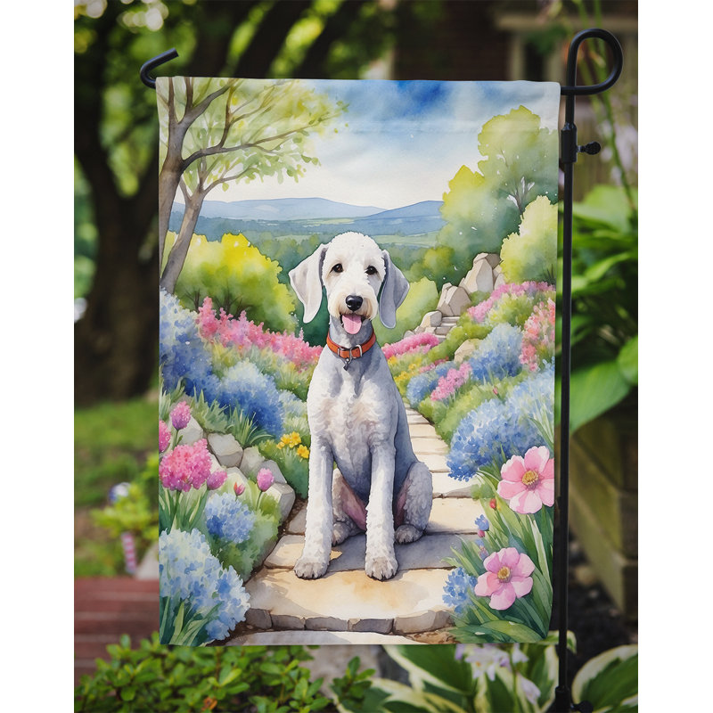 Drapeau de jardin double en polyester H 15,5 po x l 11,25 po