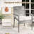  3 Pieces Patio Furniture Set PE Rattan Porch Chairs w/ 2-Tier Table White-672592381