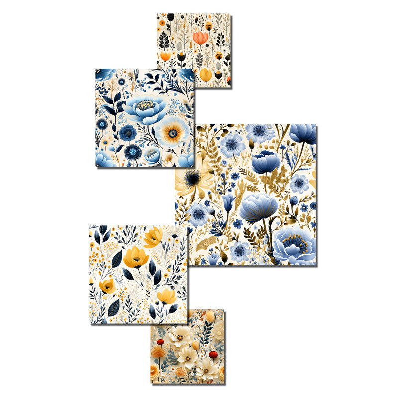 Centerville - ensemble d'art mural floral de 5