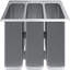 Évier commercial encastré à 3 compartiments en acier inoxydable, 37 po L x 18,5 po P,