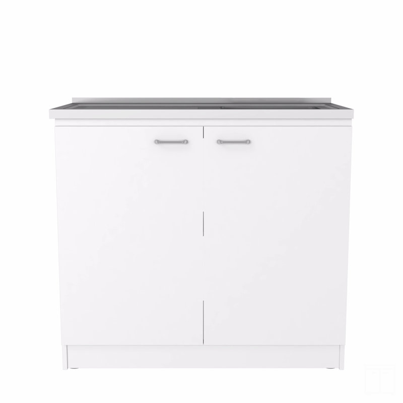 Évier utilitaire avec armoire, porte double, une tablette