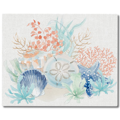 CounterArt Seaside Tempered Glass Cutting Board