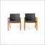 Ensemble de 2 fauteuils club d'extérieur en bois d'acacia BRYAN, durables et élégants pour le patio et le jardin