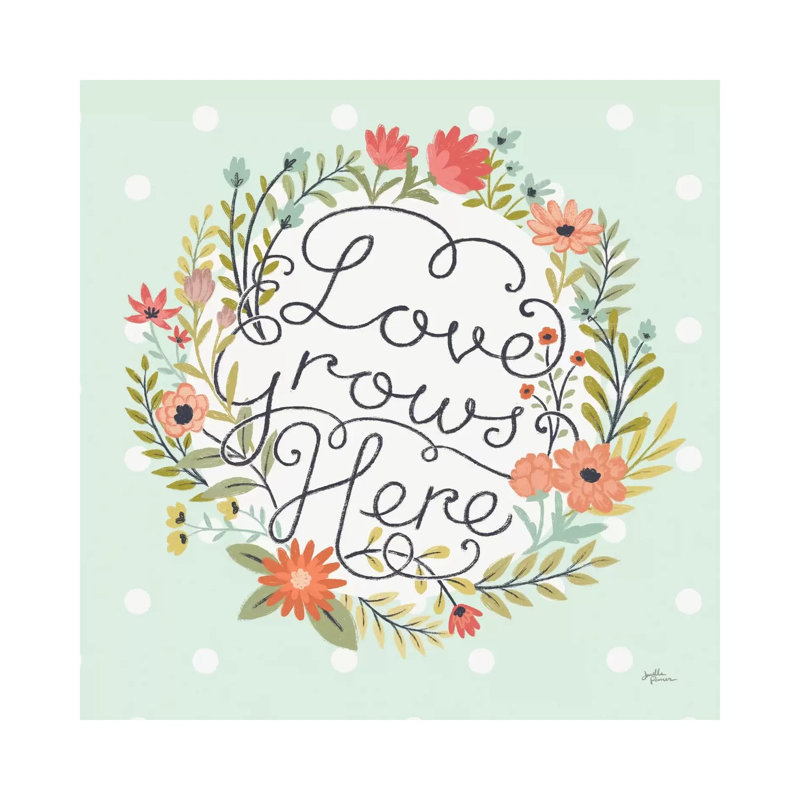 Retro Garden III Mint by Janelle Penner - Wrapped Canvas Print, 30.48cm H x 30.48cm W x 1.91cm D