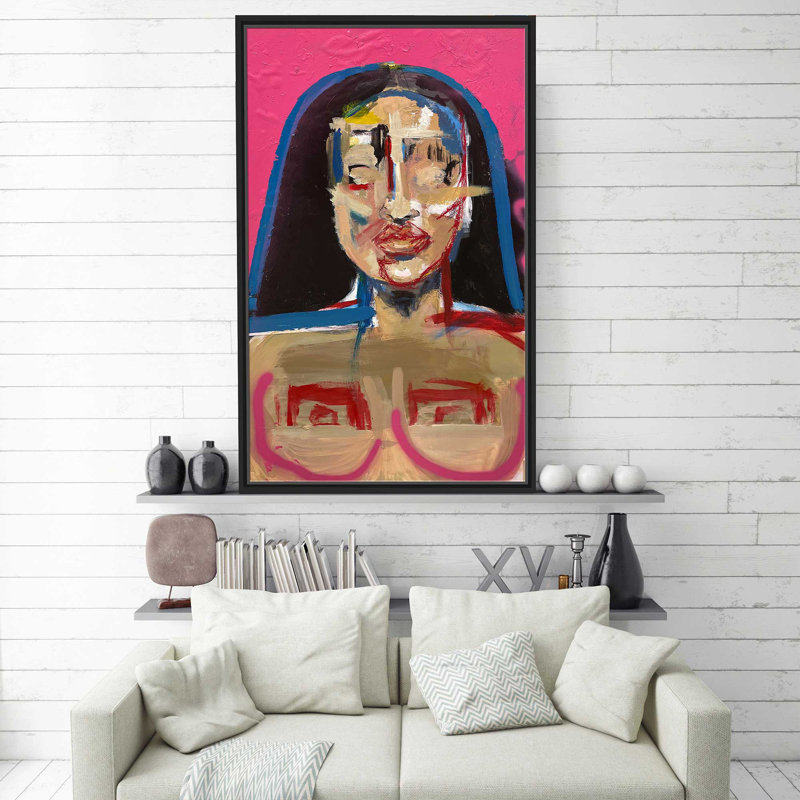 Sans nom (vertical) par Cassie Studios - Peinture, H 63,5 po x l 39,5 po x P 2 po, Cadre flottant noir