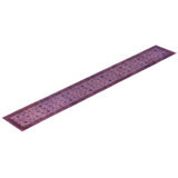 Overdyed Hand-Knotted Wool Modern-Contemporary Purple Runner 2' 5" x 17' 10"