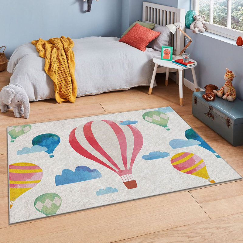 Luxurious Polyester Area Rug, 5.2 x 7.5 ft | 740 g/m², Non-Slip Felt Dot Underside, Laminated Sponge for Durability | Antibacterial, Easy Clean, Machine Washable at 86°F, Stunning Digital Print on Velvet Fabric