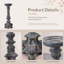 Ensemble de 3 porte-bougies antiques MGO