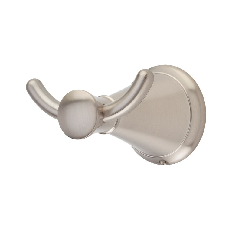 Saxton Wall Mounted Robe Hook, Brushed Nickel