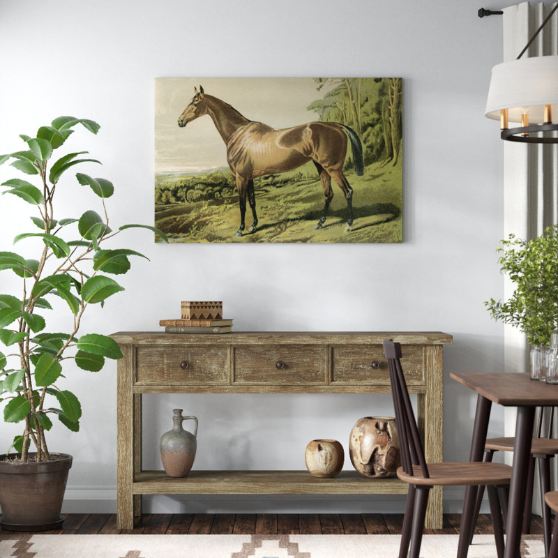 «Cassells Horse IV», reproduction d'art sur toile, H 32 po x l 48 po