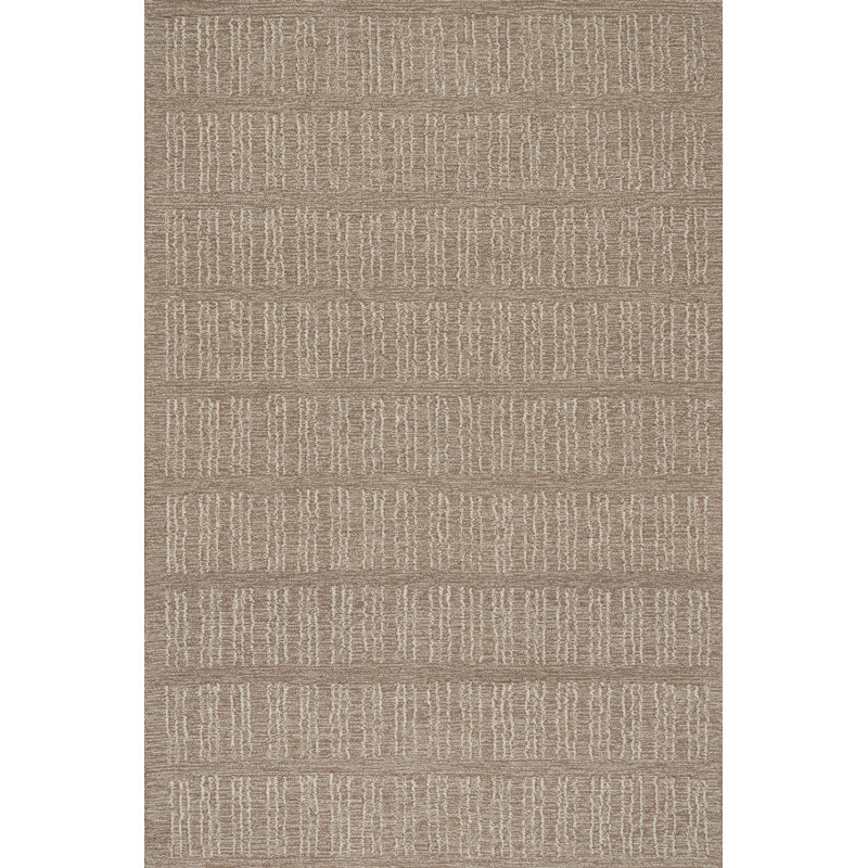 Tapis en laine touffeté à la main Halbeth, Rectangle 6 pi x 9 pi