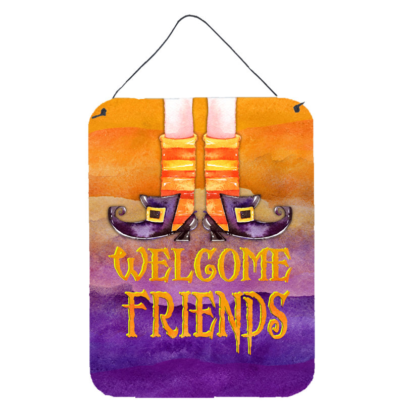 Plaque d’Halloween « welcome Witches feet »