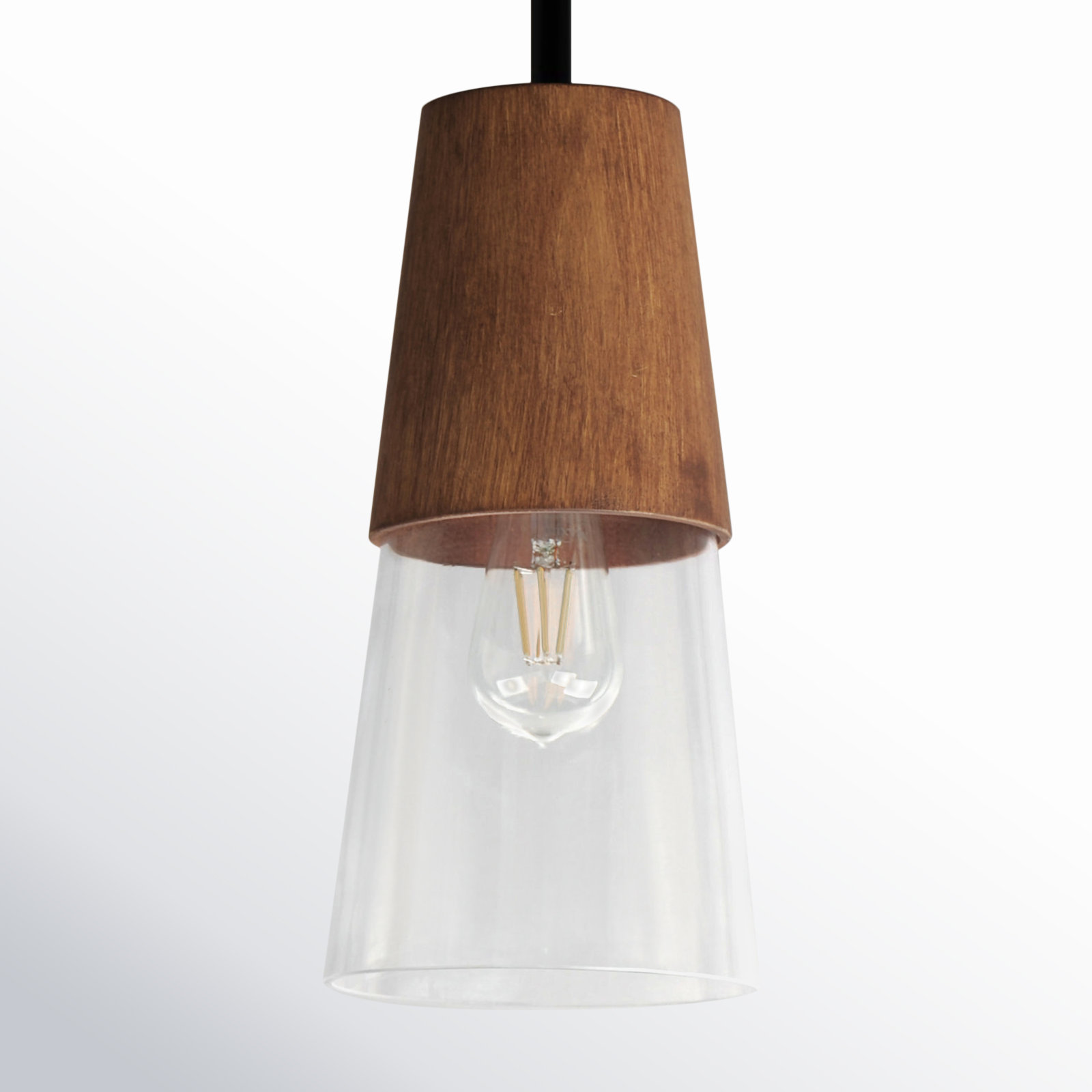 Remora Single Light Steel Dimmable Pendant, 13" H x 6.5" W x 6.5" D