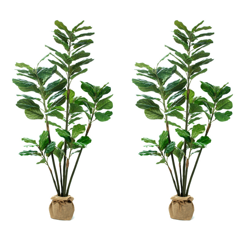 Figuier artificiel en pot, H 73,23 po x l 31,1 po x P 20,47 po