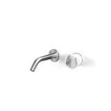 Acquaco Linki Marble Wall Mount Two-Hole Single Handle Bathroom Lavatory Faucet with 5'' Spout Reach