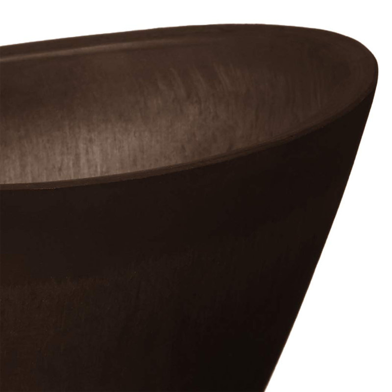 Edgewater Pot Planter, 9" H x 16" W x 12" D, Chocolate