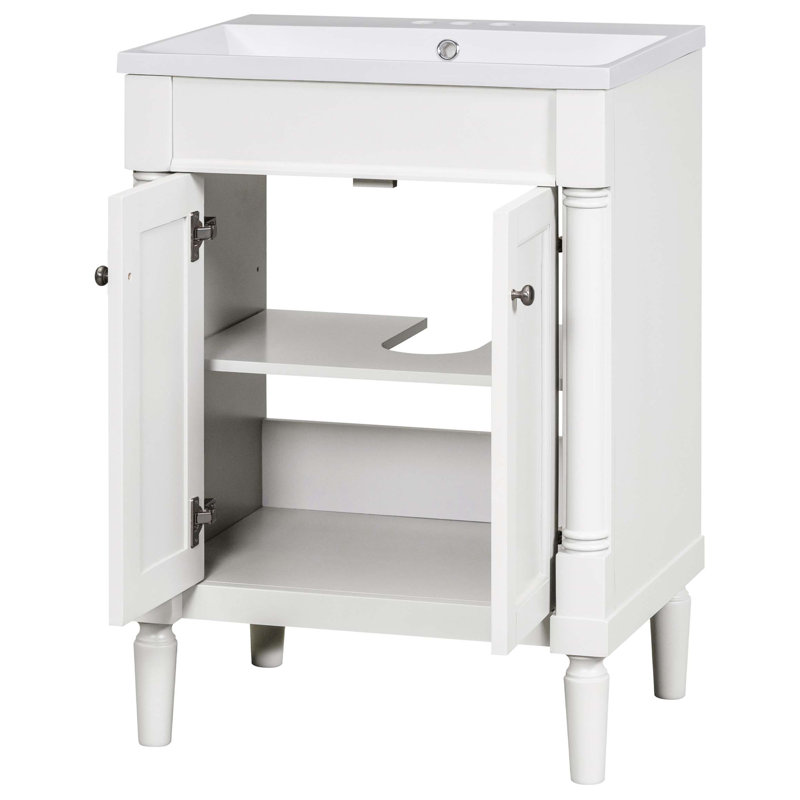 Meuble-lavabo simple 24 po avec plateau en résine Terriona