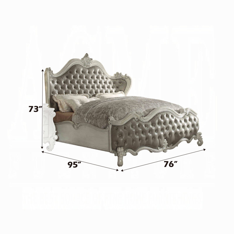 Grand lit Versailles, Beige / brun clair, Grand