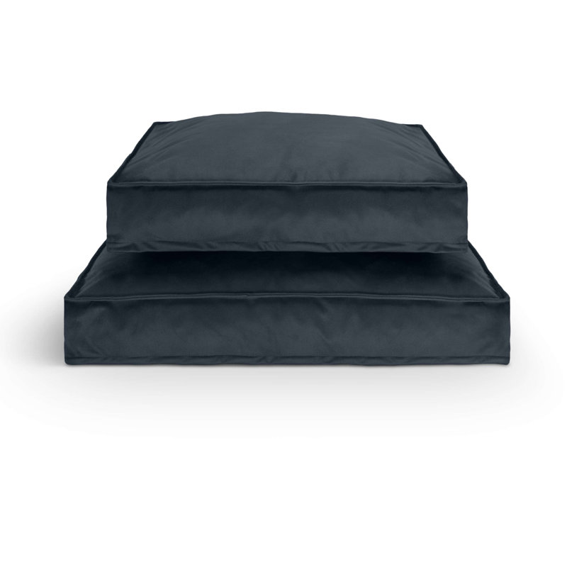 Nairne Polyester Pet Bed, Navy blue, 15cm H x 76cm W x 60cm D