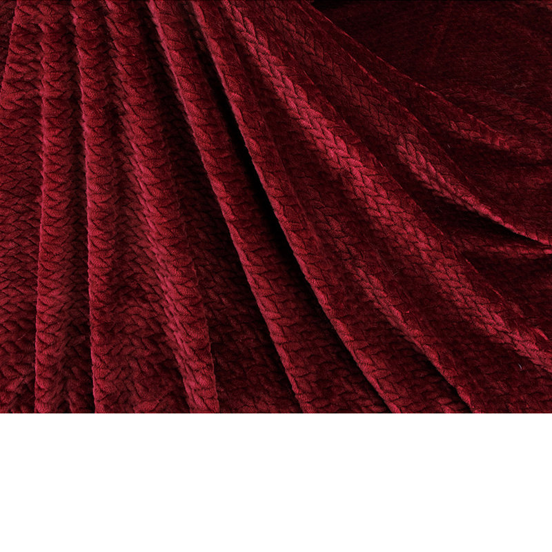 Couverture décorative légère et luxueuse, 50 po x 60 po, Vin