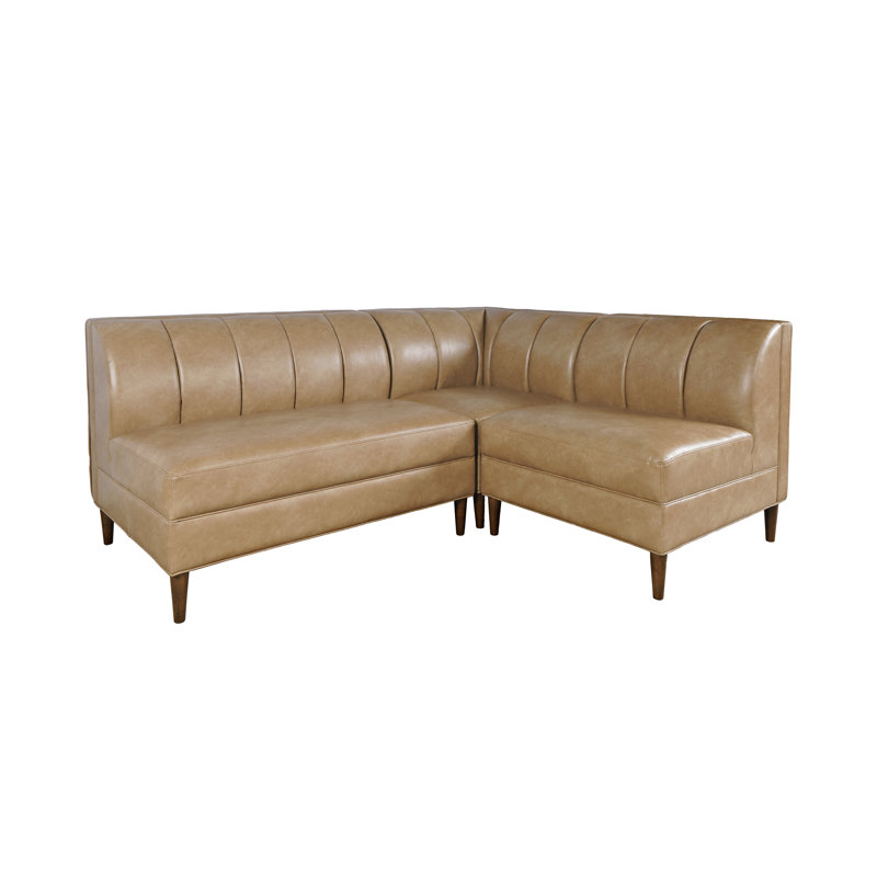 Canapé modulaire en similicuir Charbel, H 32 po x l 89 po x P 62,5 po