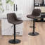 Swivel Bar Stools Modern Faux Leather Upholstered Counter Stools for Kitchen Island, Adjustable Height Stools with Footrest for Home Bar-1925932795