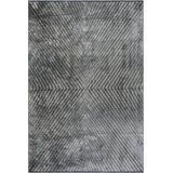 Rapture Sliver Gray Chevron Luxury Area Rug