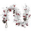Berries And Snowflakes Artificial Christmas Garland - 6' X 8" - Red And White - Unlit