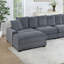 Ensemble de canapé modulaire contemporain gris foncé 6 pièces LAF & RAF 2 pièces