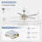 Darisha  52" 2-Light Crystal Ceiling Fan with Remote, Classic,Traditional,Office, Living Room, Family Room, Dining Room, Bedroom