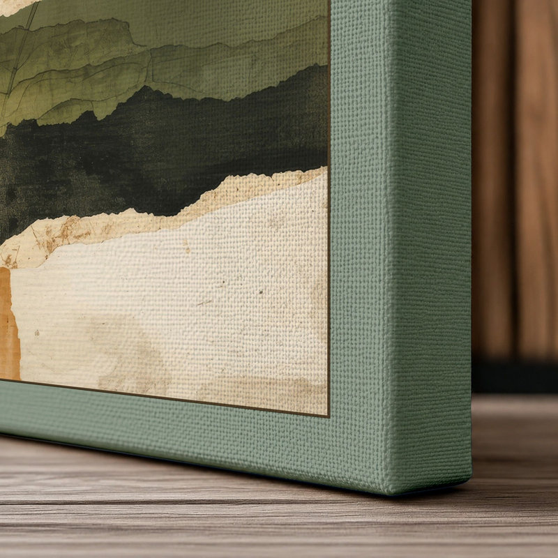 Plants in Strata Botanical - Wrapped Canvas, 18x12 - 45.7 x 30.5 cm, Sage Border