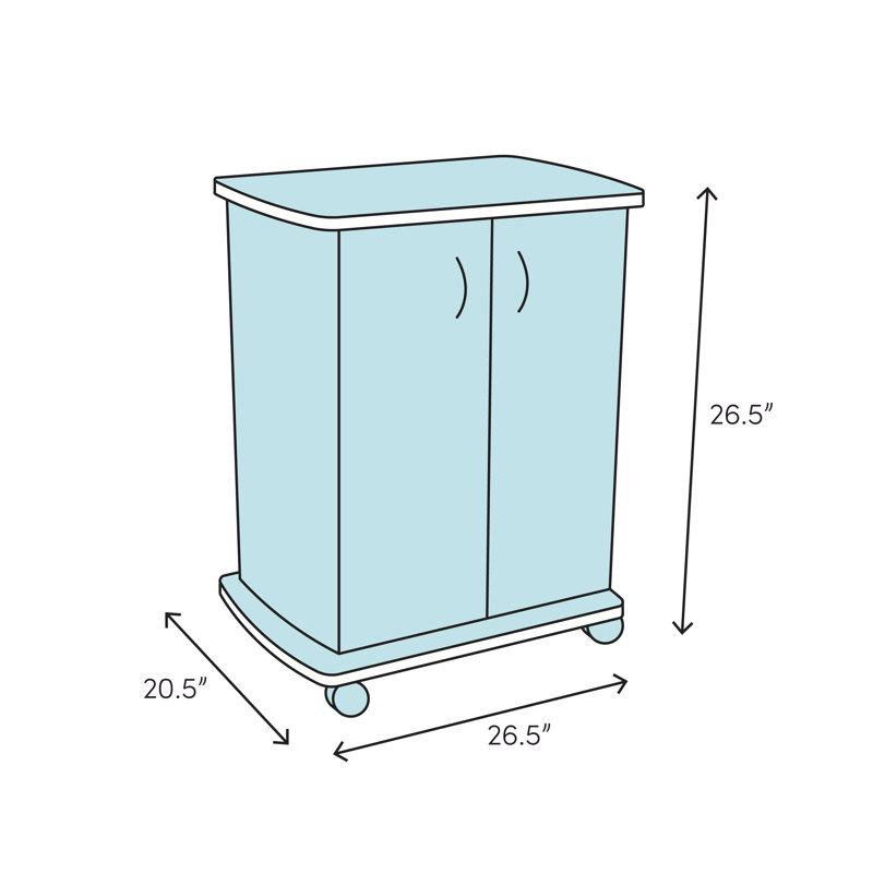 Maron 26.5'' H x 26.5'' W Printer Stand with Wheels