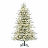 9' H Lighted Artificial Pine Christmas Tree