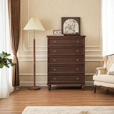 Commode d'appoint à tiroirs en bois massif