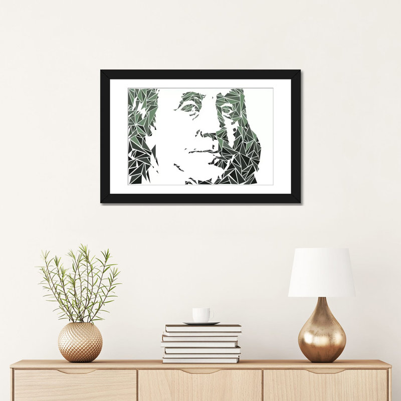 «Benjamin Franklin», impression sur toile, Papier d'art encadré noir, H 16 po x l 24 po x P 1 po
