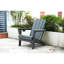 Chaise pliante grise avec porte-gobelet double, météo pour le jardin, siège spacieux et haut en gris