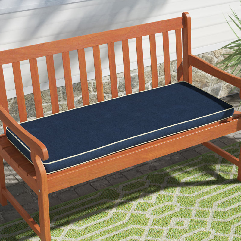 Outdoor 3'' Bench Seat Cushion, Spectrum Indigo Sunbrella, 60" W x 19" D