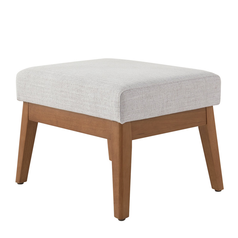  Herrot Modern Upholstered 20" W Ottoman, Oatmeal Grey