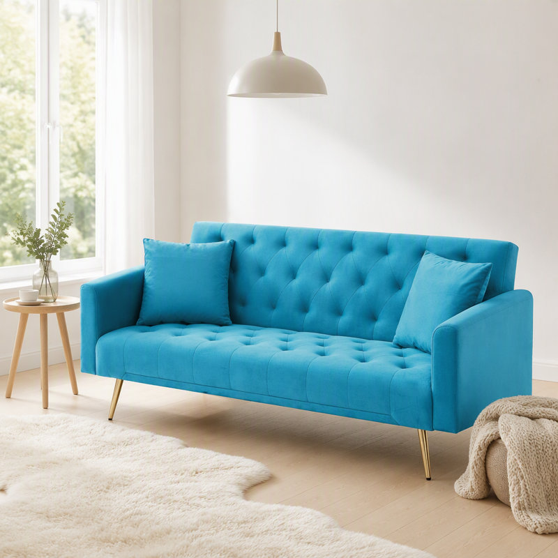 Versatile Convertible Sofa Bed with Plush Upholstery for All Spaces