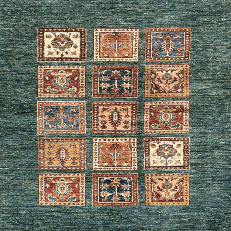 Abstract Indoor Rug, Square 6'