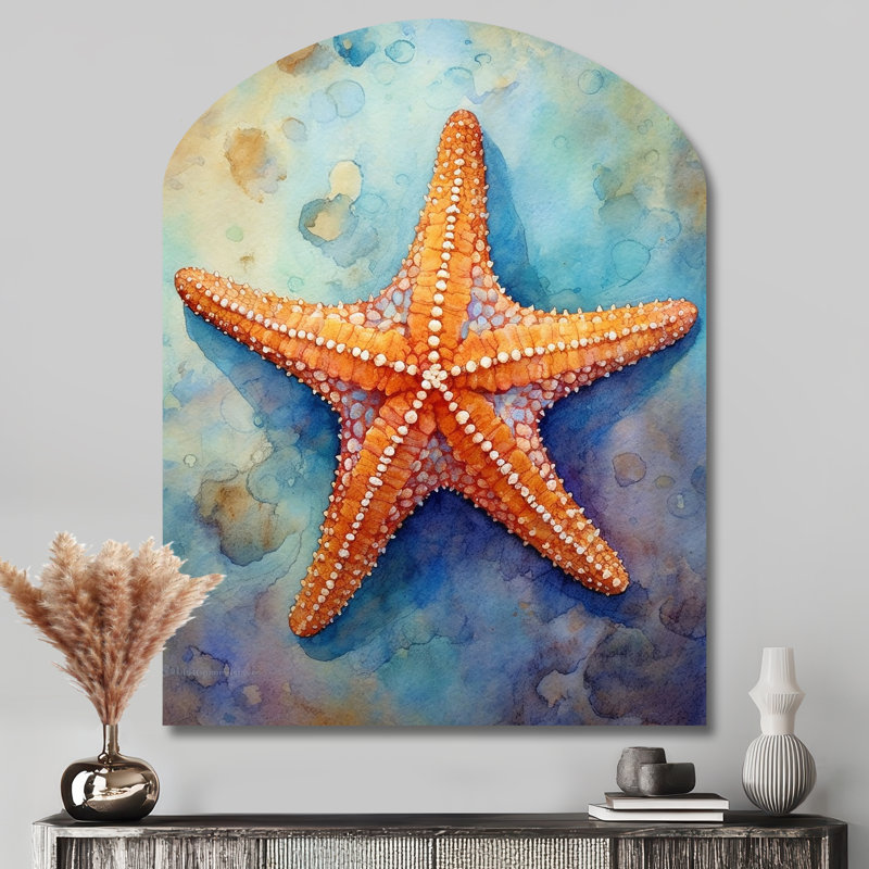 Robicheaux - Étoile de mer arche, art mural en métal, H 43 po x l 33 po