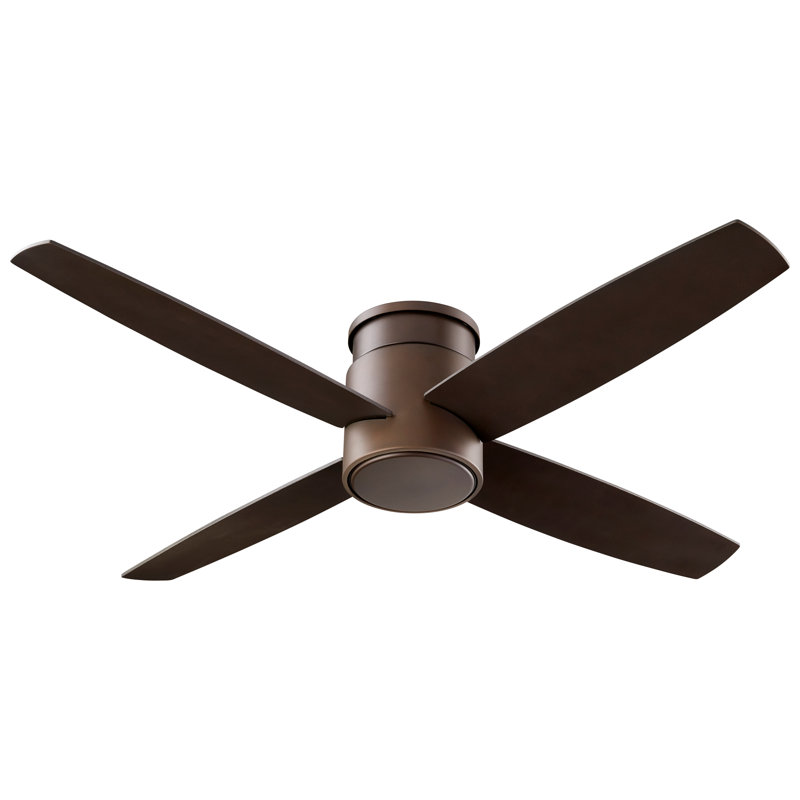 Garyl 52'' Ceiling Fan, Oiled Bronze with Black Blades