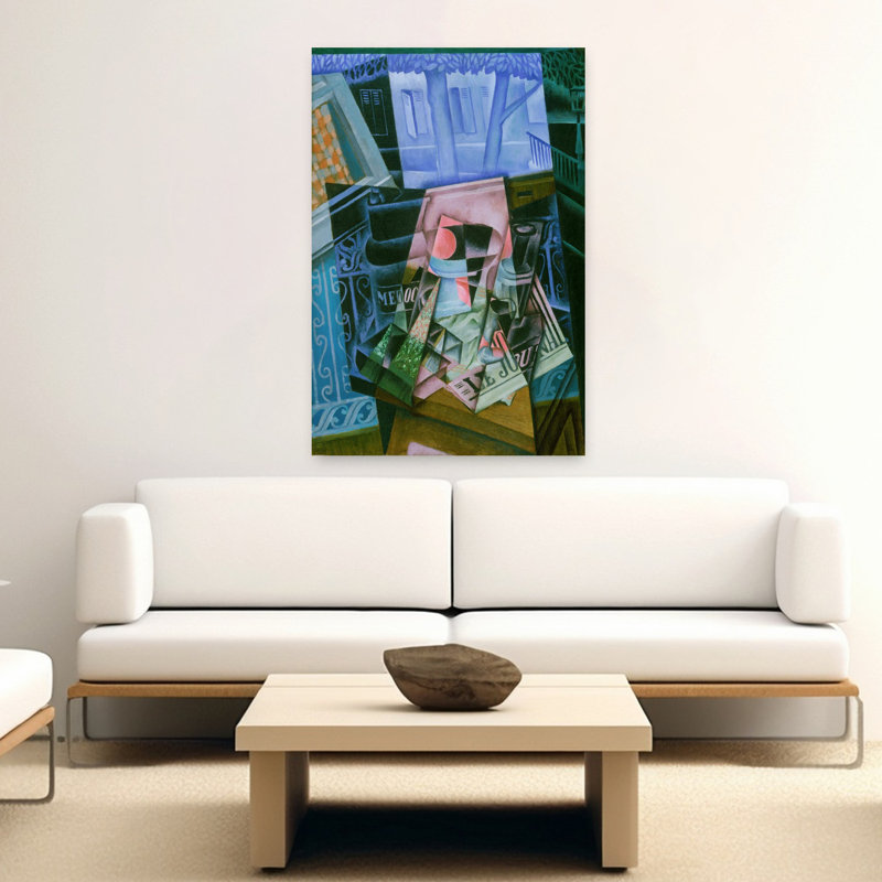 Art mural contemporain classique abstrait de Juan Gris, H 60 po x l 40 po