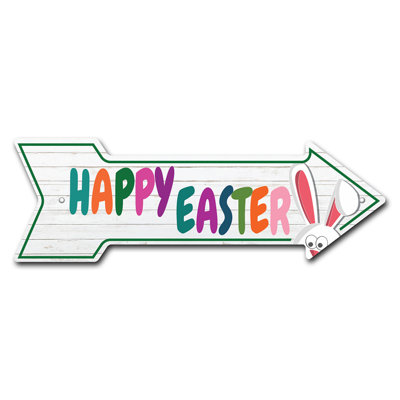 Removable-999831_Happy Easter Arrow Removable Decal Funny Home Décor 30" Wide