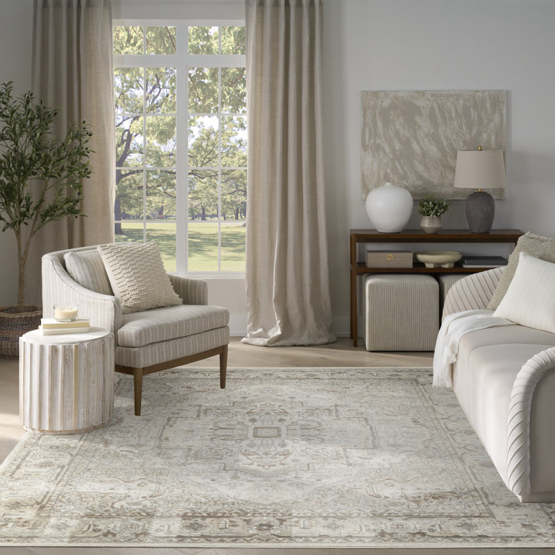 Graelyn Beige Vintage Indoor Rug, Rectangle 7'10" x 9'10"
