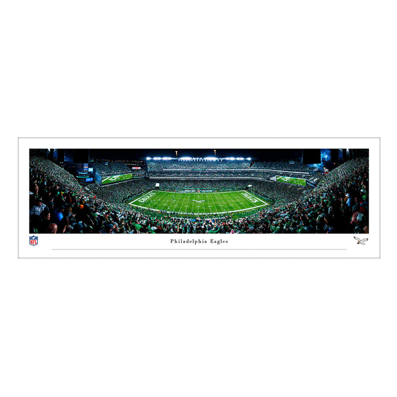 " Philadelphia Eagles ", Unframed, No Mat, 13.5" H x 40" W x 0.1" D