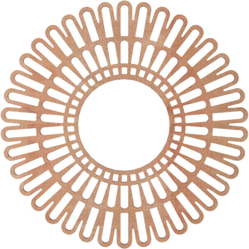 16"OD x 6"ID x 1/4"T Cornelius Wood Fretwork Pierced Ceiling Medallion, Birch, Cherry, 18" H x 18" W x 0.38" D