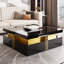 Table basse moderne carrée avec rangement et 4 tiroirs-608398905