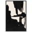 Abstrait noir et blanc à coups de pinceau par Oliver Gal - reproduction sur toile flottante-68916580-68916577